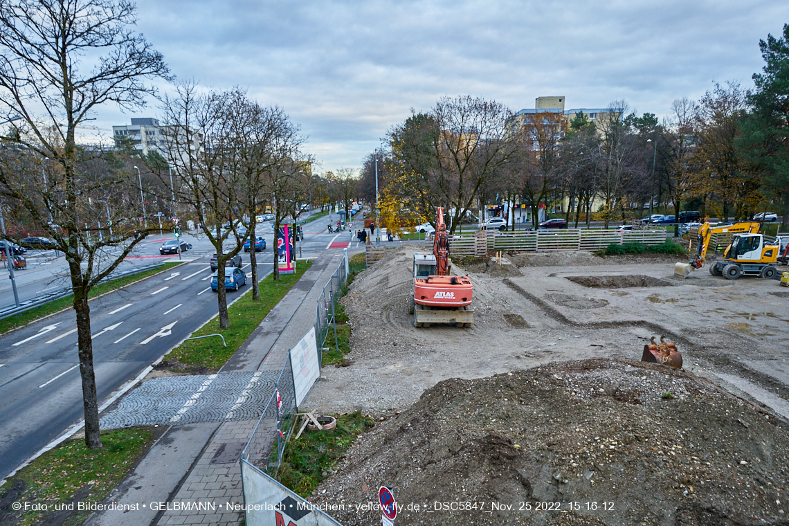 25.11.2022 - Baustelle an der Quiddestraße Haus für Kinder in Neuperlach